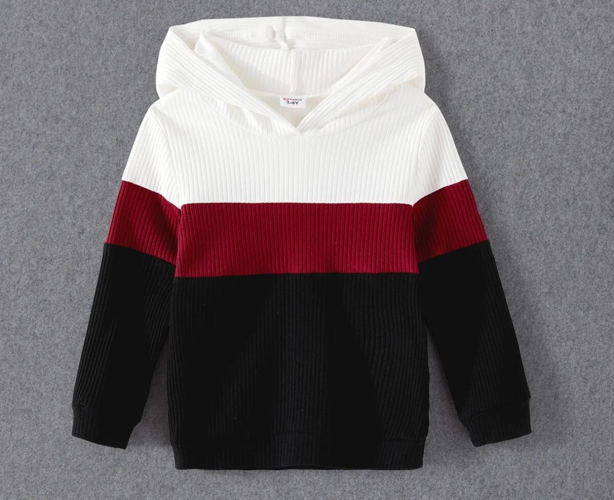 Red . Black and white