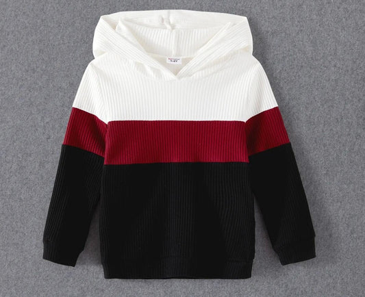 Red . Black and white