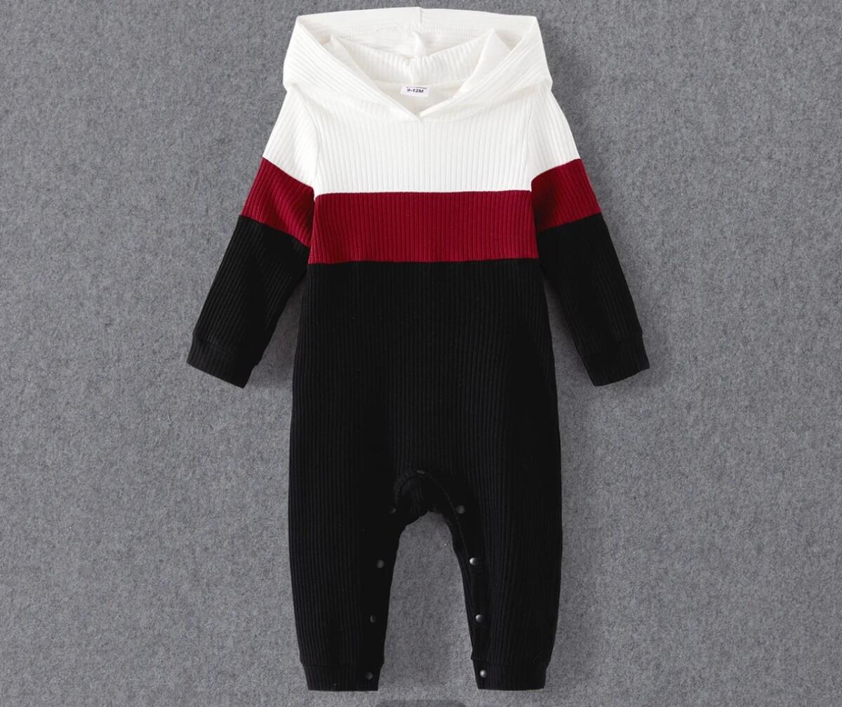 Red . Black and white
