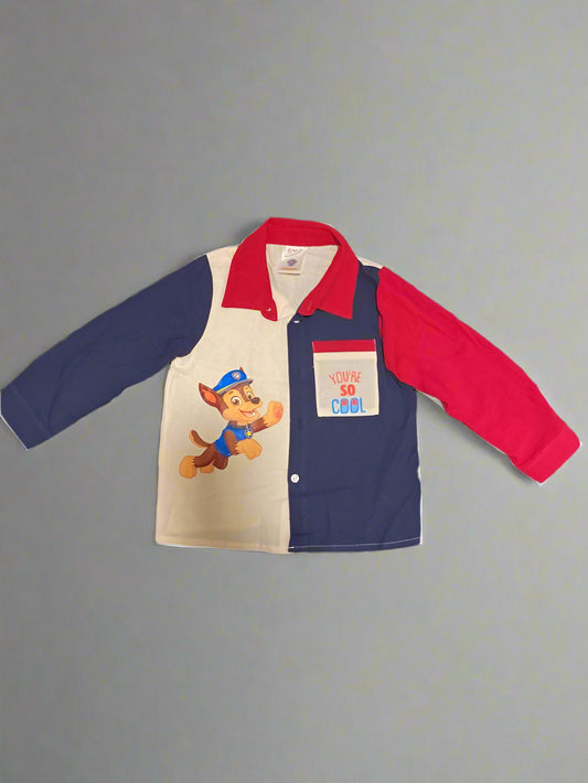 Red and Blue PalPatrol button up